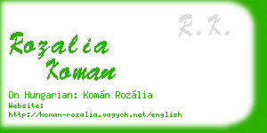 rozalia koman business card