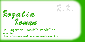 rozalia koman business card